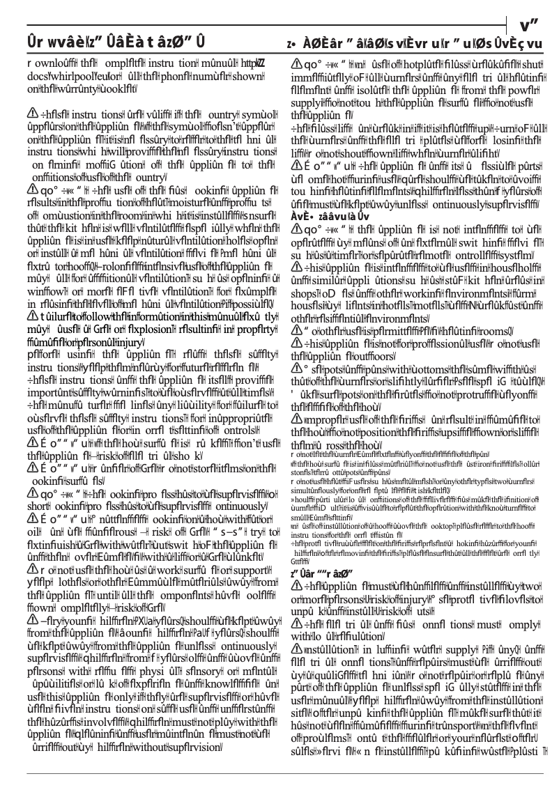 Page 1 de la notice Instructions / montage Whirlpool GMWL 928/IXL