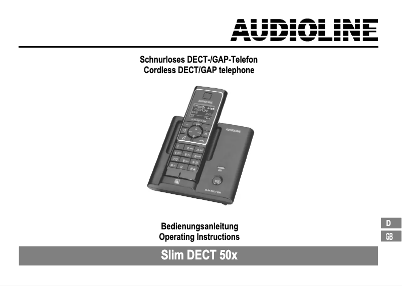 Imagen de la primera página del manual del dispositivo Slim DECT 500