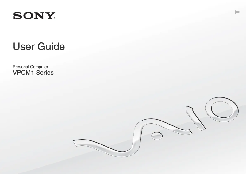Image de la première page du manuel de l'appareil Vaio VPCM121AX
