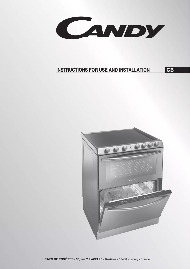 Page 1 de la notice Manuel utilisateur Candy TRIO 9503/1 X UK