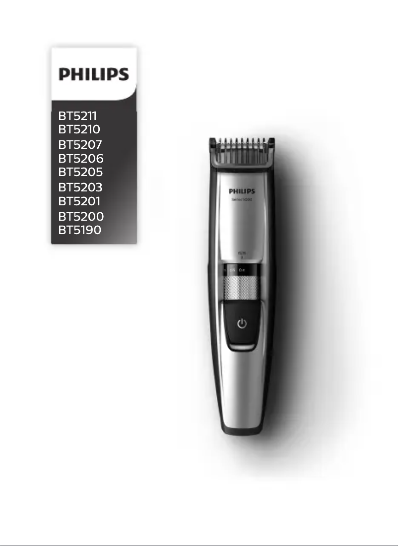 Page n°1 - Manuel utilisateur Philips Norelco BT5210