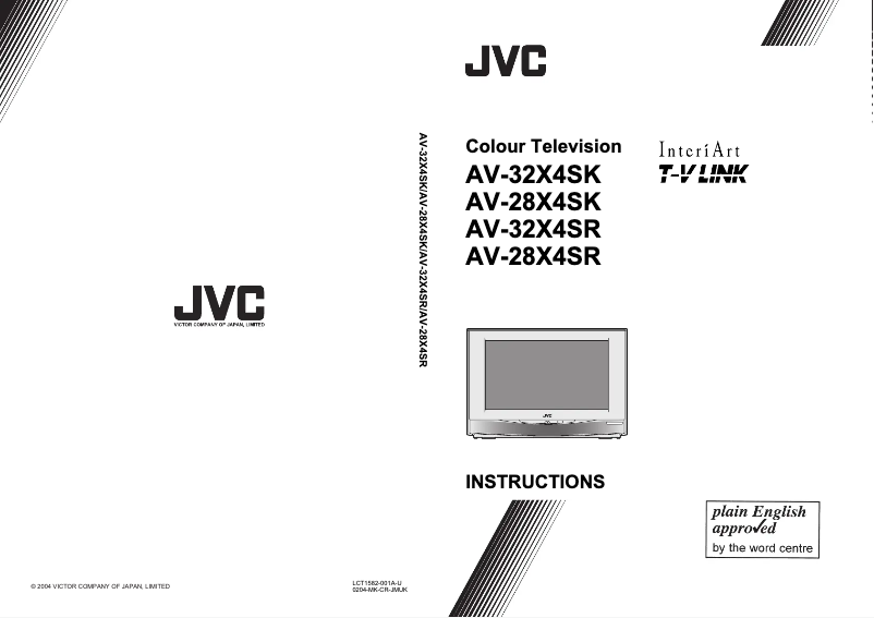 Page n°1 - Manuel utilisateur JVC AV28X4SK