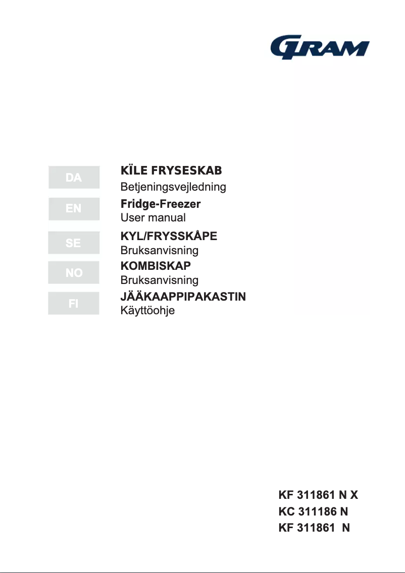 Page n°1 - Manuel utilisateur Gram KF 311861 N