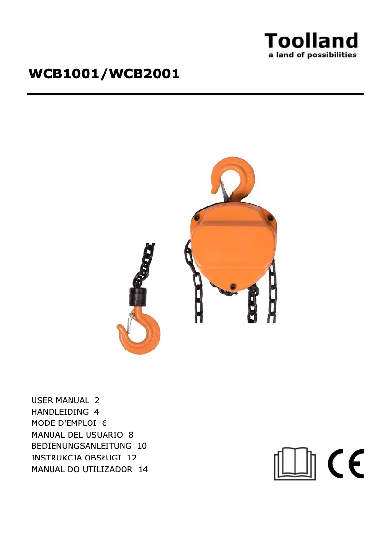 Page 1 de la notice Manuel utilisateur Toolland WCB2001