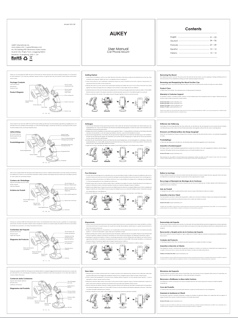 Página 1 del manual Manual de usuario Aukey HD-C4S