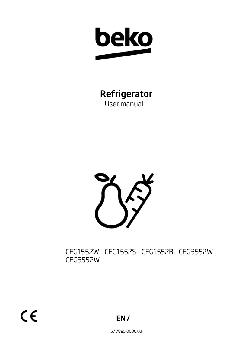 Page n°1 - Manuel utilisateur Beko CFG3552