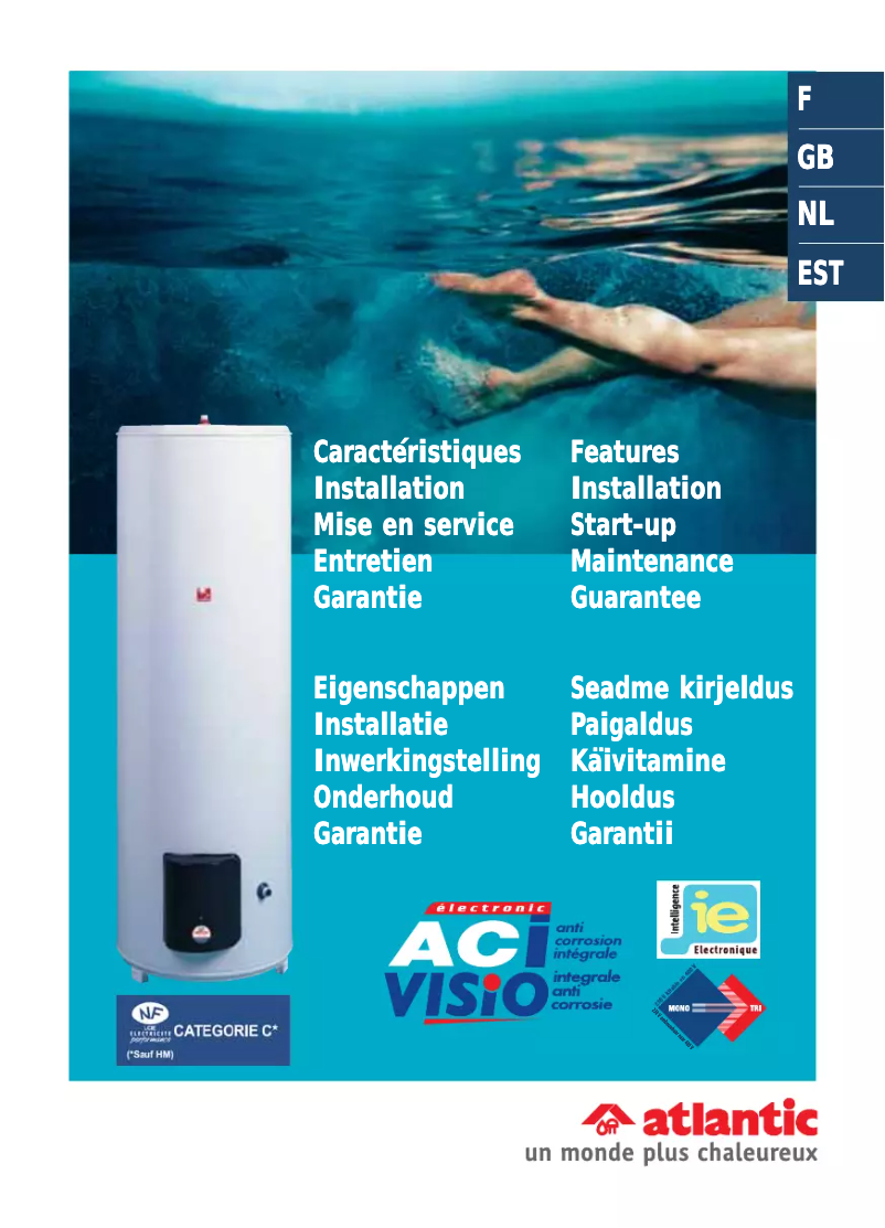 Page 1 de la notice Manuel utilisateur Atlantic ACI