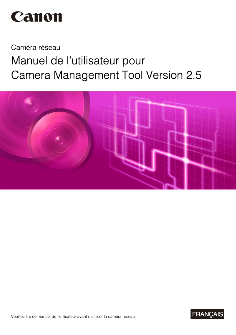 Page 1 de la notice Manuel utilisateur Canon VB-H730F Mk II