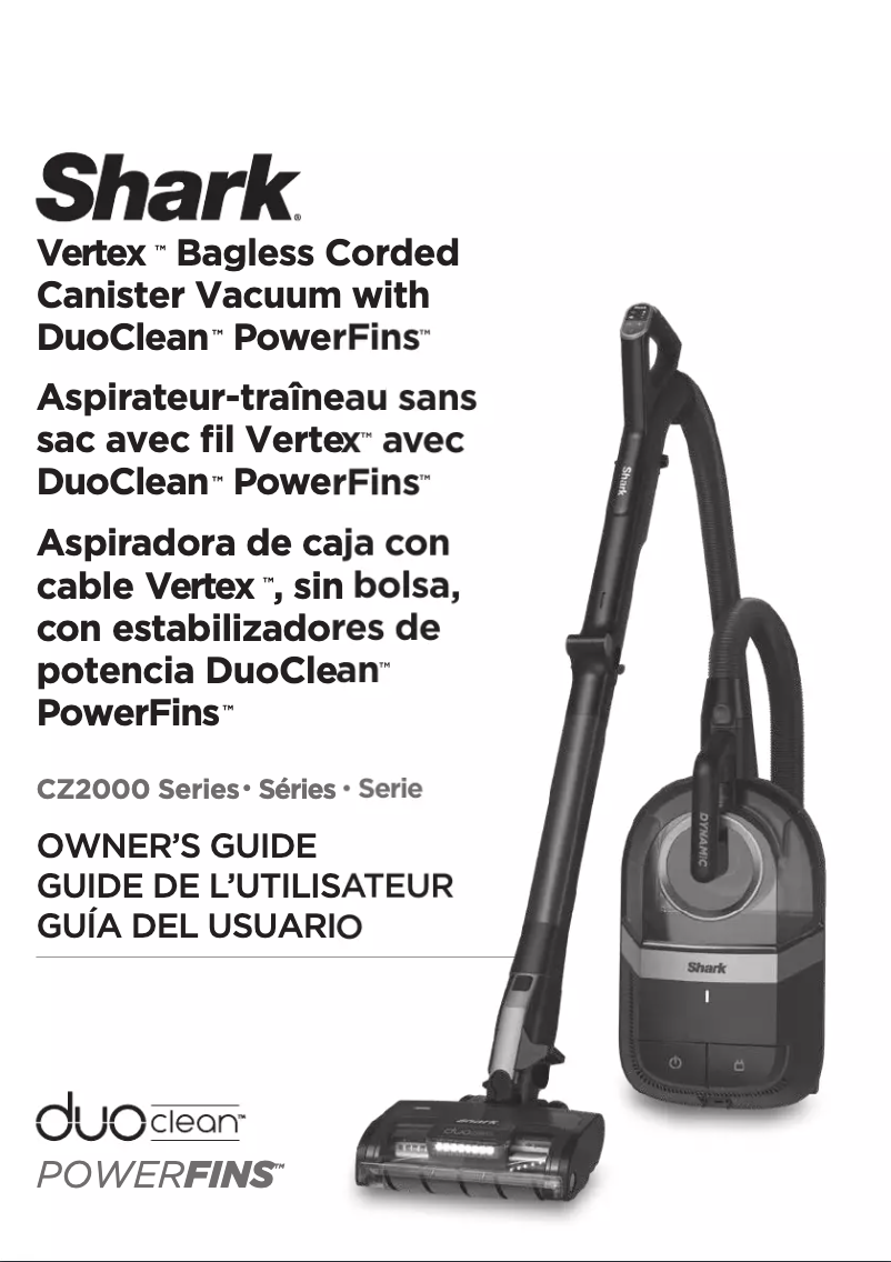 Página 1 del manual Manual de usuario Shark Vertex CZ2001