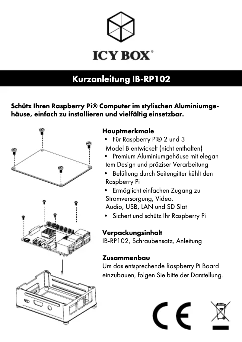 Page 1 de la notice Mode d'emploi Icy Box IB-RP102