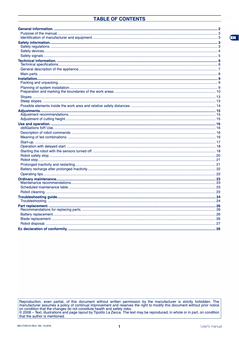 Page 1 de la notice Manuel utilisateur Ambrogio L60 B