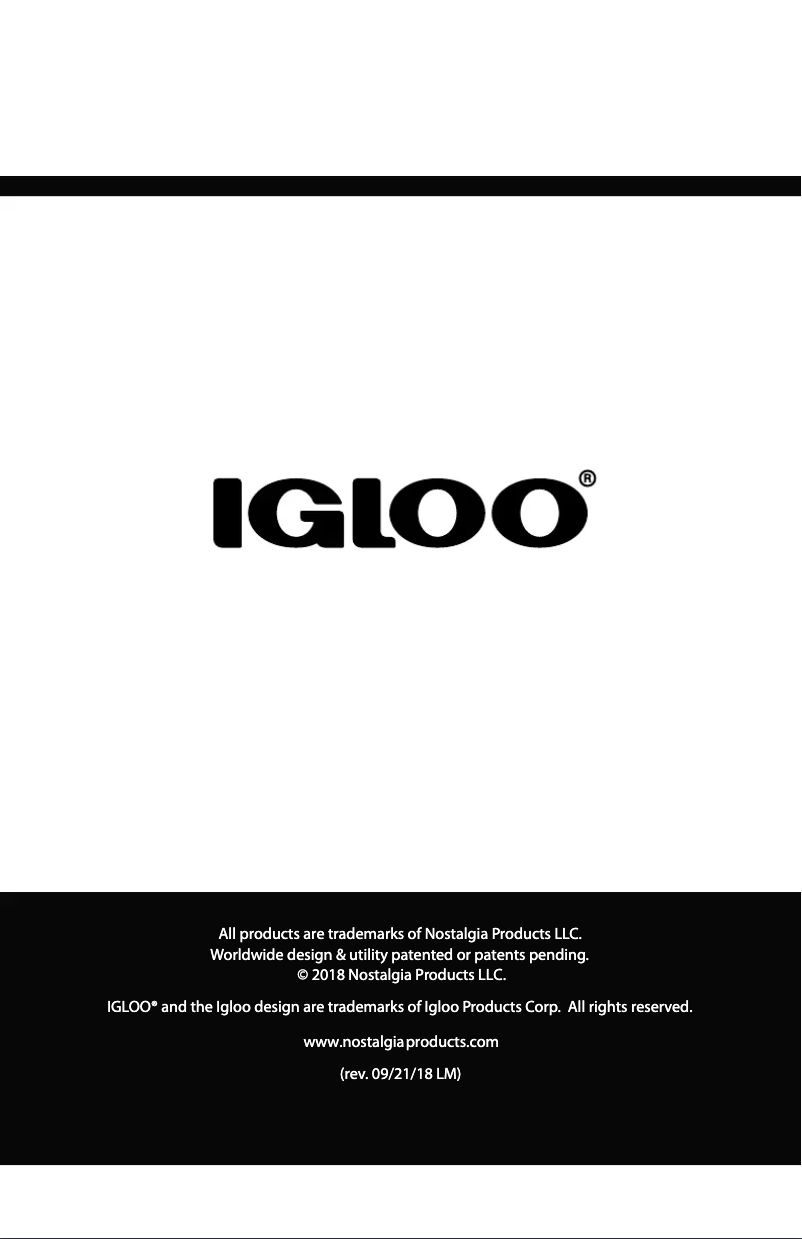 Page n°1 - Manuel utilisateur Igloo IRF16RSRD