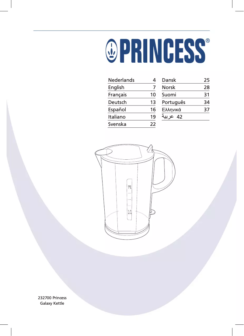 Page 1 de la notice Manuel utilisateur Princess 232700 Galaxy