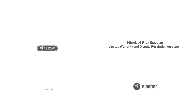 Page 1 de la notice Informations de garantie Segway Ninebot KickScooter F30