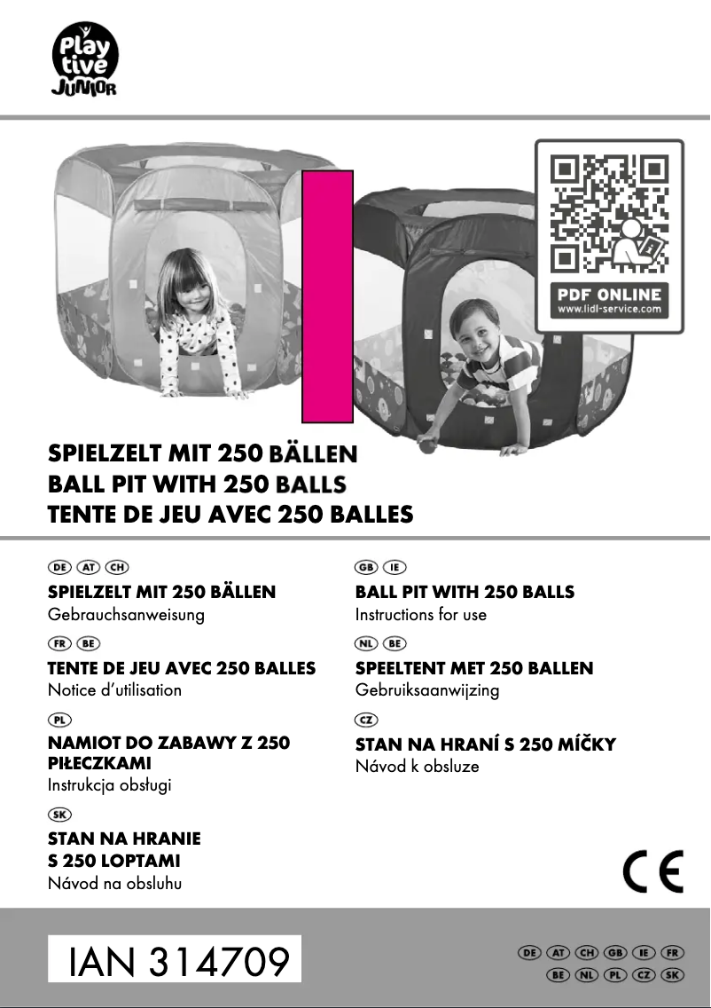 Page 1 de la notice Manuel utilisateur Playtive IAN 314709