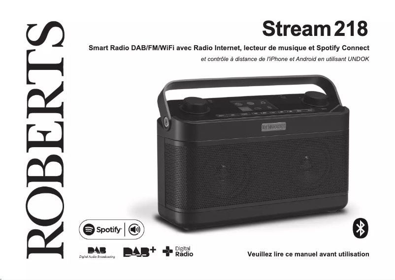 Page 1 de la notice Manuel utilisateur Roberts Stream 218