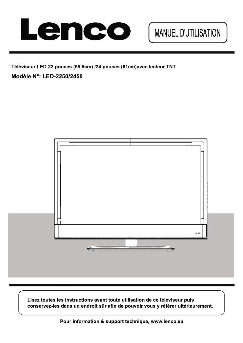 Image de la première page du manuel de l'appareil LED-2450