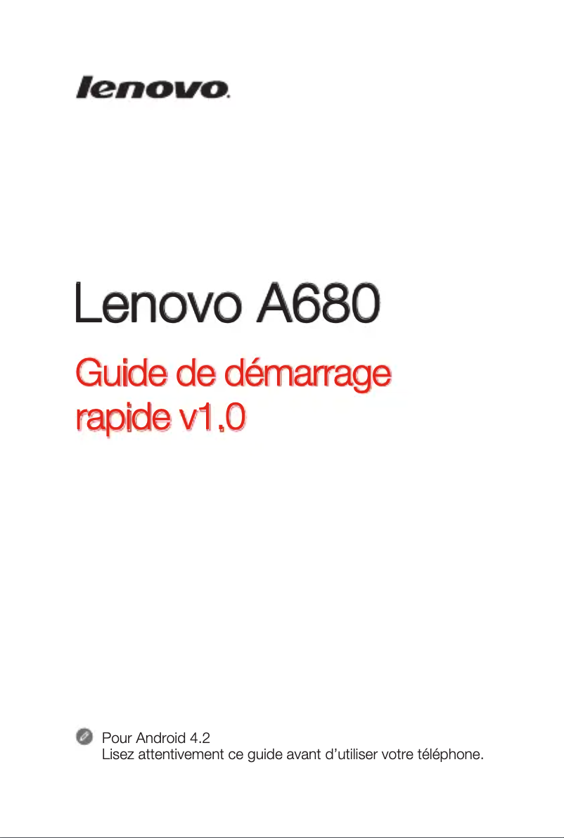 Página 1 del manual Manual de usuario Lenovo A680