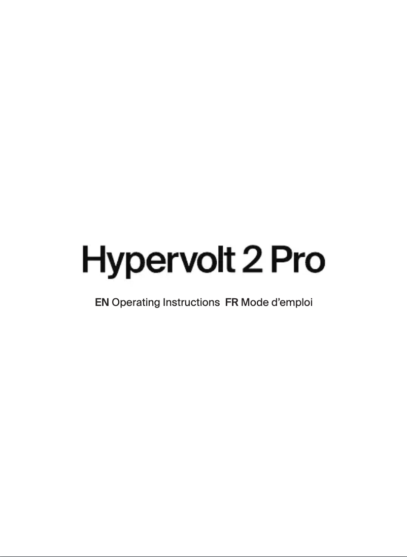 Page n°1 - Manuel utilisateur HyperIce Hypervolt 2 Pro
