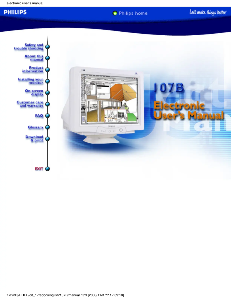 Image de la première page du manuel de l'appareil 107B10