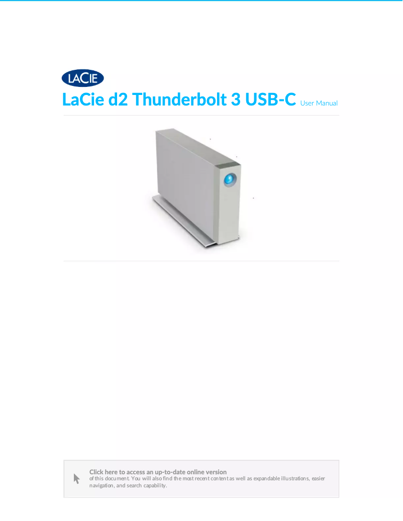 Página 1 del manual Manual de usuario LaCie d2 Thunderbolt 2