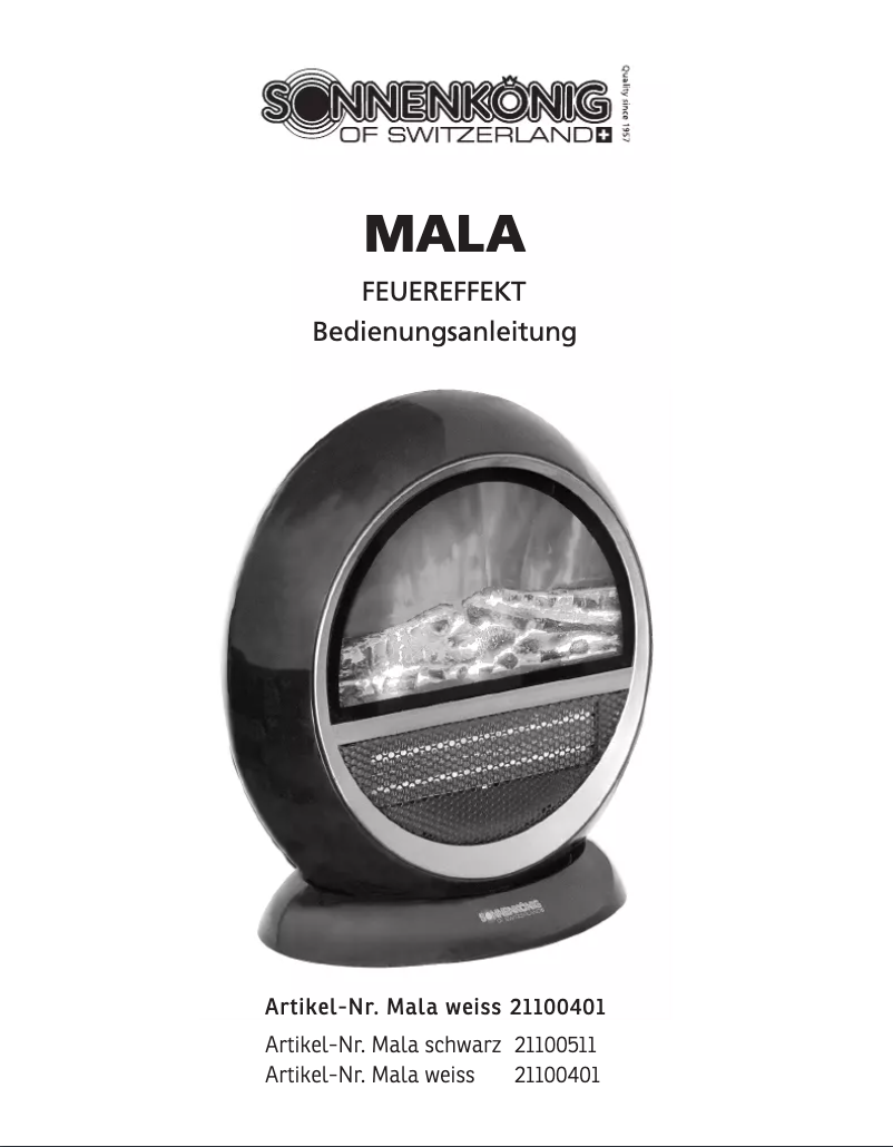 Image de la première page du manuel de l'appareil Mala