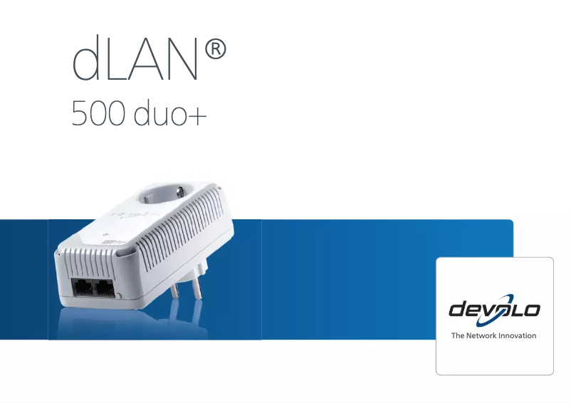 Image de la première page du manuel de l'appareil dLAN 500 duo+