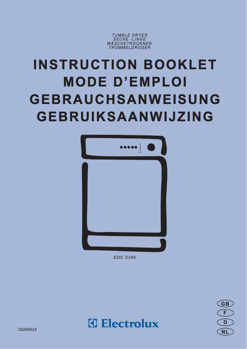 Image de la première page du manuel de l'appareil EDC5340