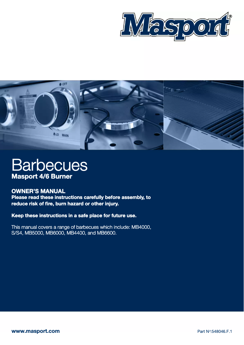 Page 1 de la notice Manuel utilisateur Masport MB6000