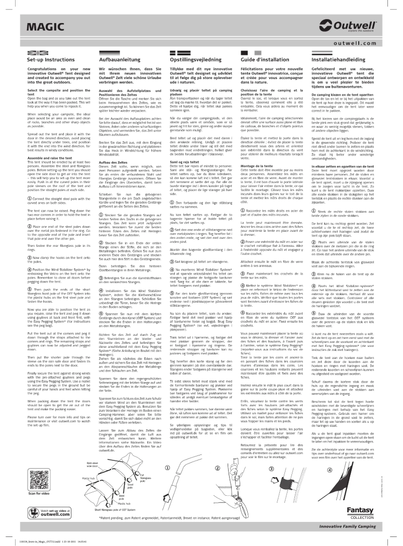 Página 1 del manual Manual de usuario Outwell Fantasy Magic