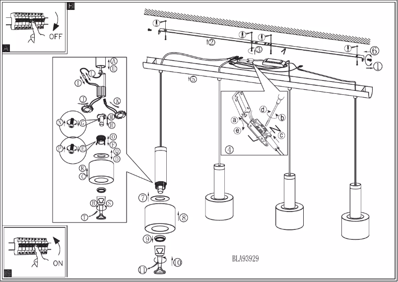 Page 1 de la notice Manuel utilisateur Eglo Fabiana 1