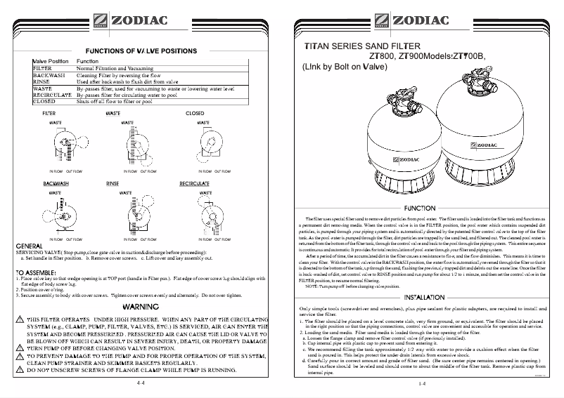 Page 1 de la notice Manuel utilisateur Zodiac ZT650