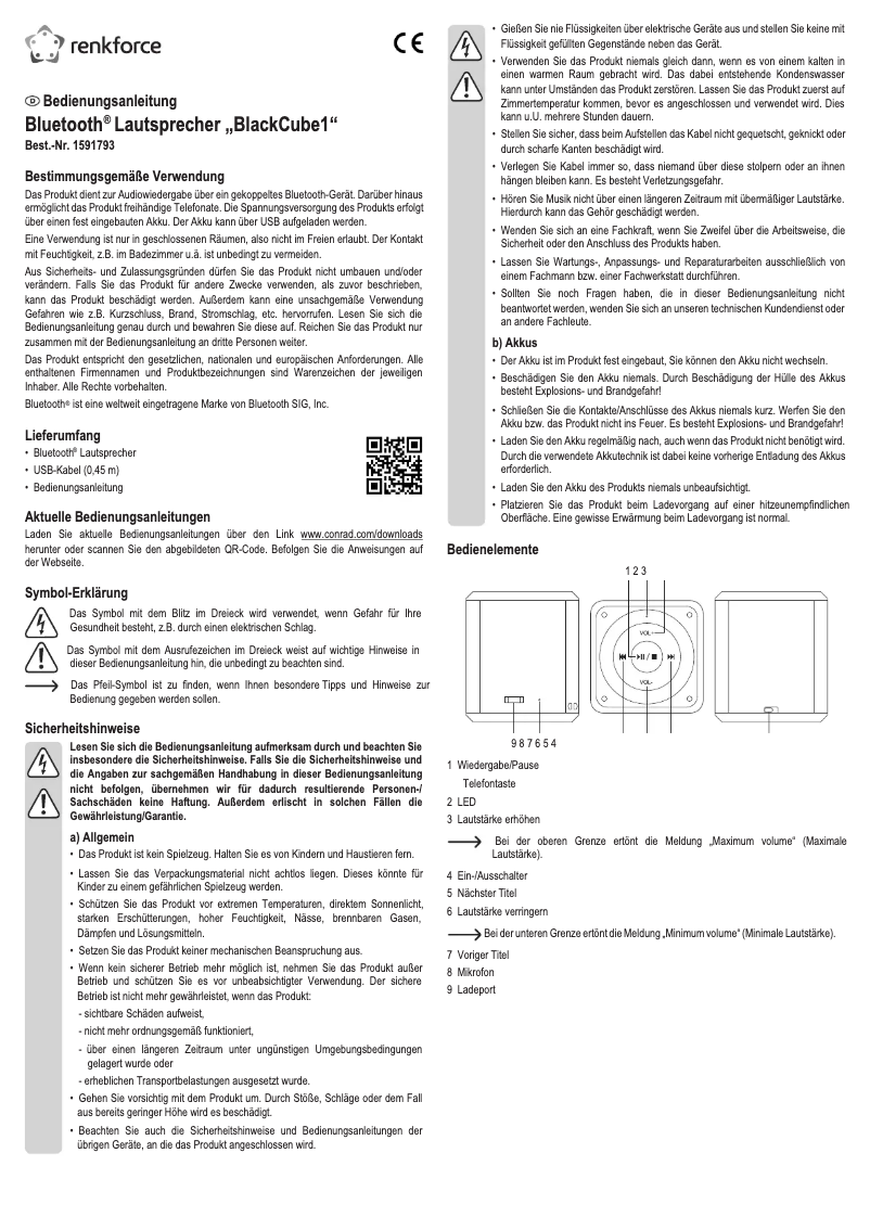 Image de la première page du manuel de l'appareil BlackCube1