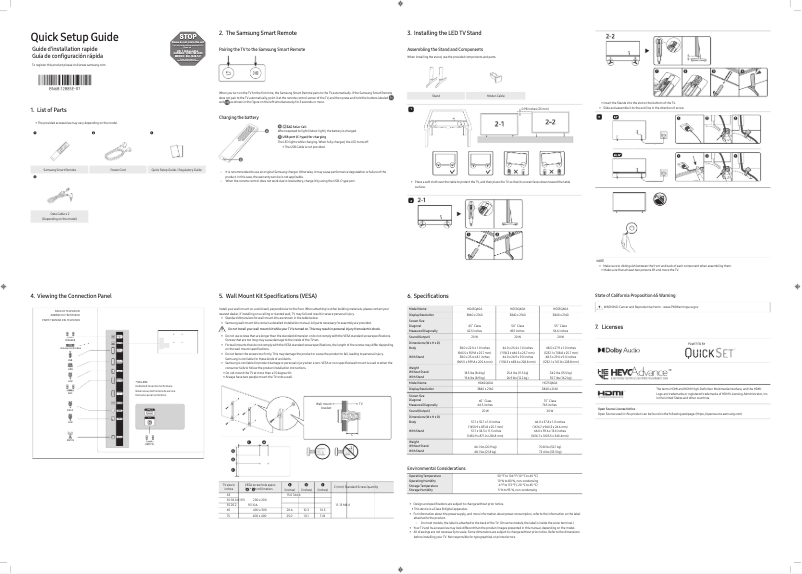 Page n°1 - Manuel utilisateur Samsung HG43Q60AANF
