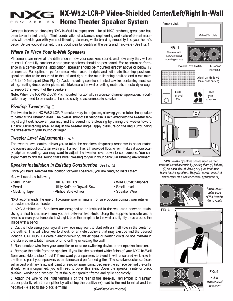 Image de la première page du manuel de l'appareil NX-W5.2-LCR-P