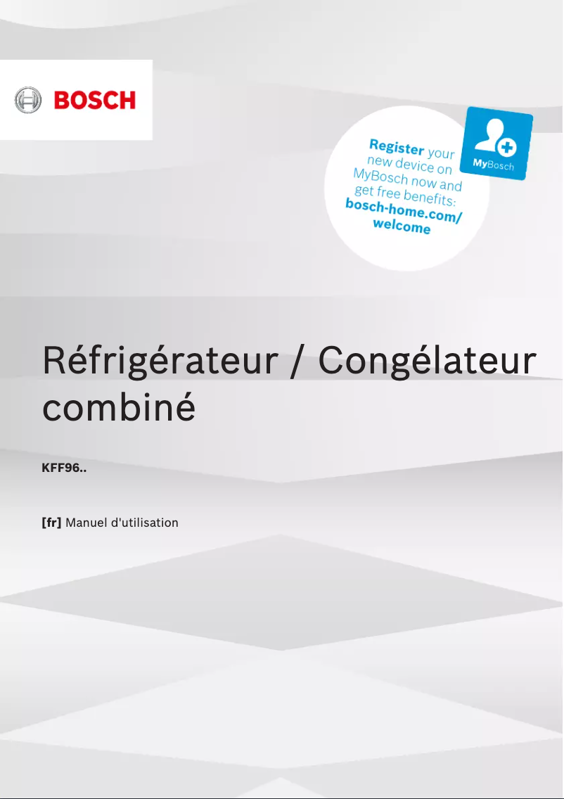 Page n°1 - Manuel utilisateur Bosch KFF96PIEP