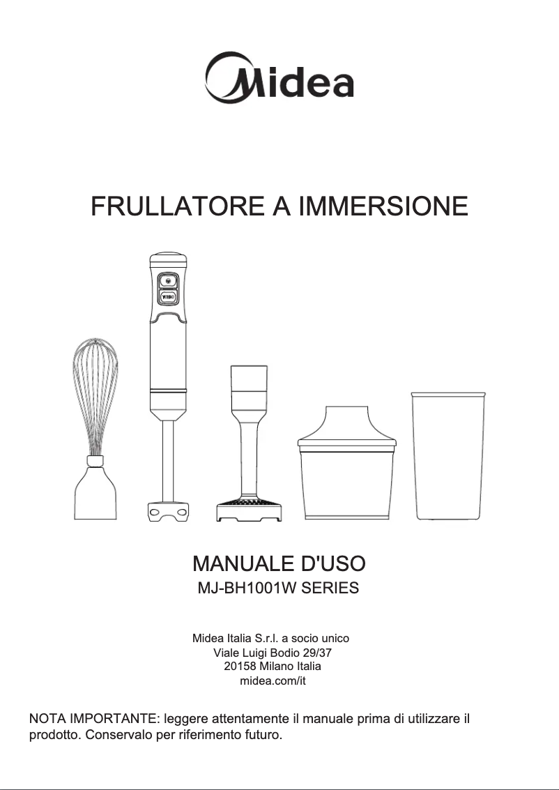 Page n°1 - Manuel utilisateur Midea MJ-BH1001W