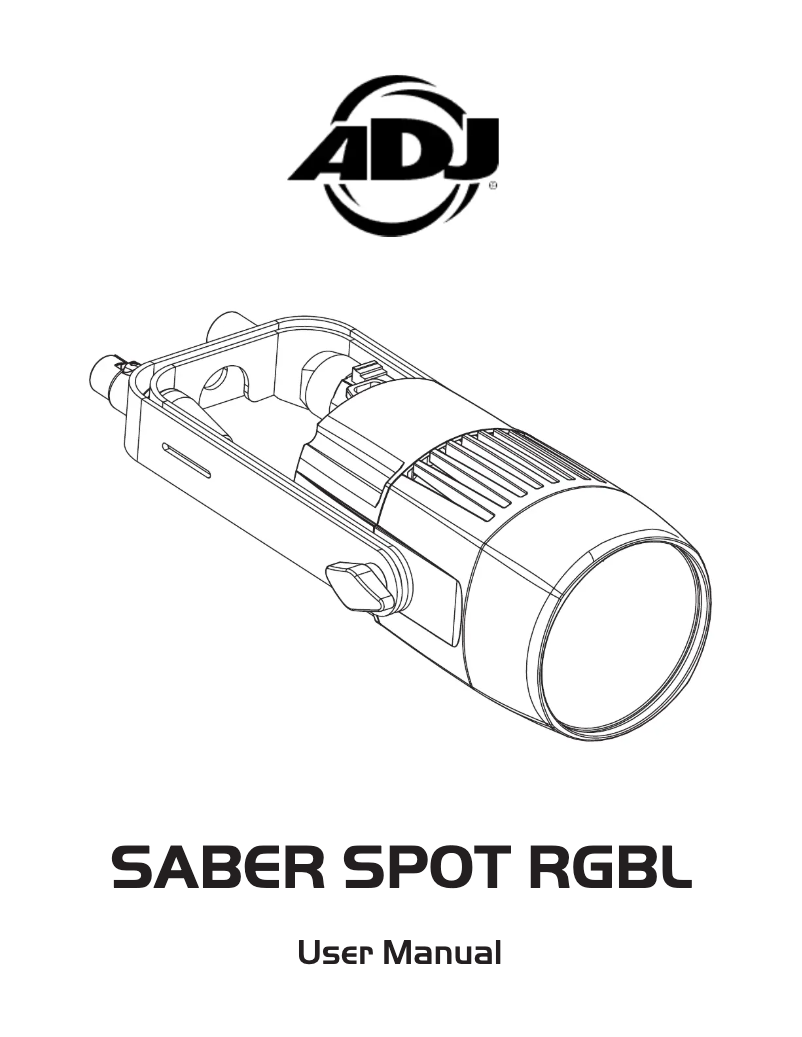 Image de la première page du manuel de l'appareil Saber Spot RGBL