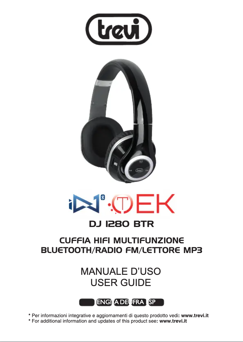 Page 1 de la notice Manuel utilisateur Trevi DJ 1280 BTR