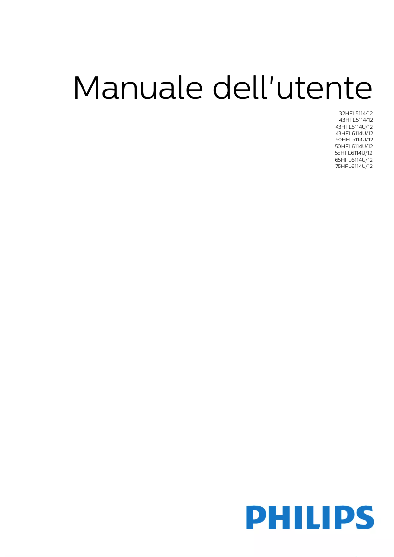Page 1 de la notice Manuel utilisateur Philips 65HFL6114U