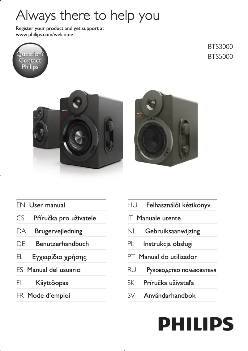 Page n°1 - Mode d'emploi Philips BTS5000W