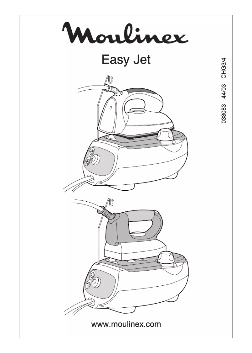 Page 1 de la notice Manuel utilisateur Moulinex Easy Jet Pro CHG4