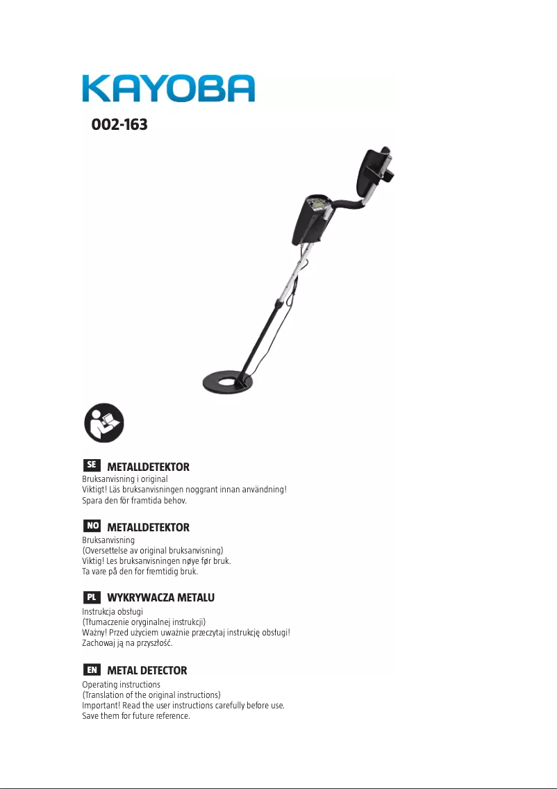 Image de la première page du manuel de l'appareil 002-163