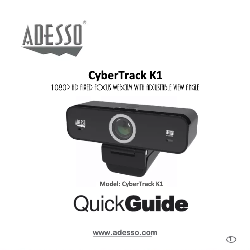 Page 1 de la notice Manuel utilisateur Adesso CyberTrack K1