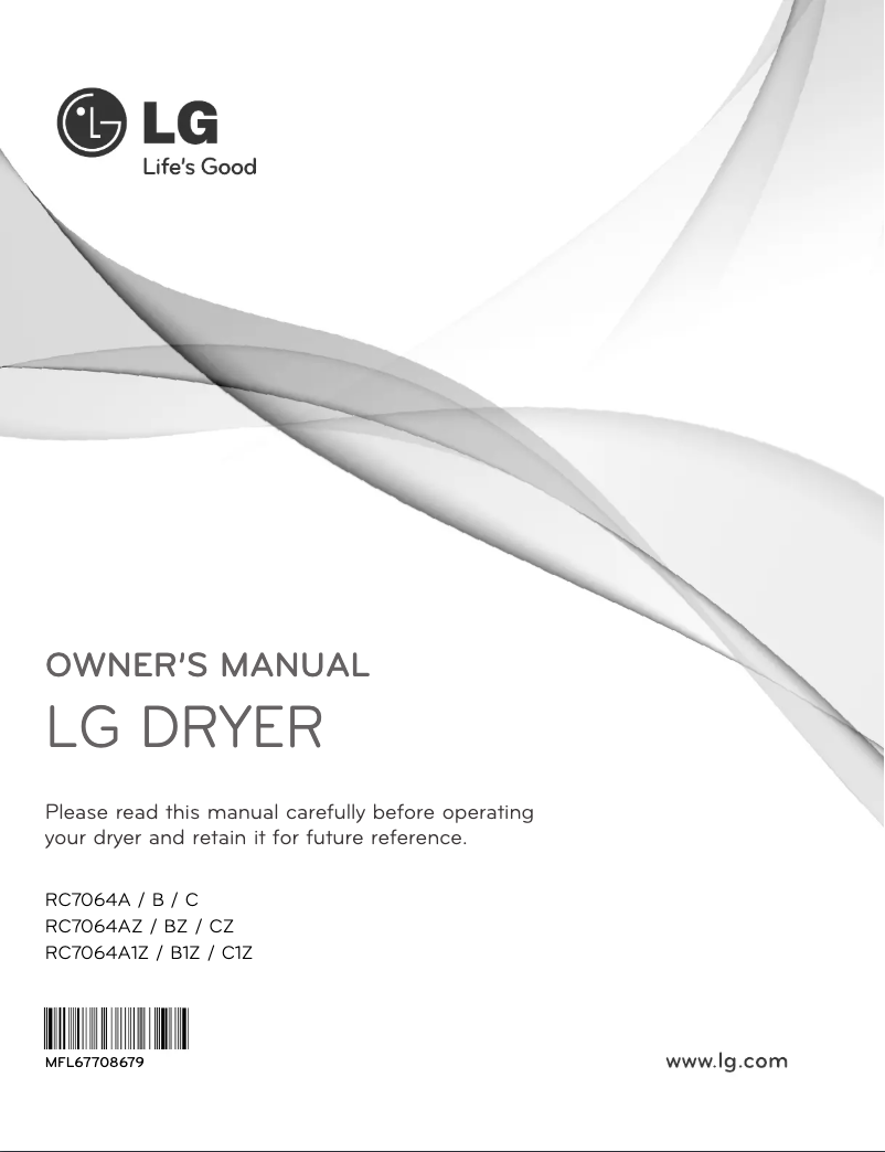 Página 1 del manual Manual de usuario LG RC7064A1Z