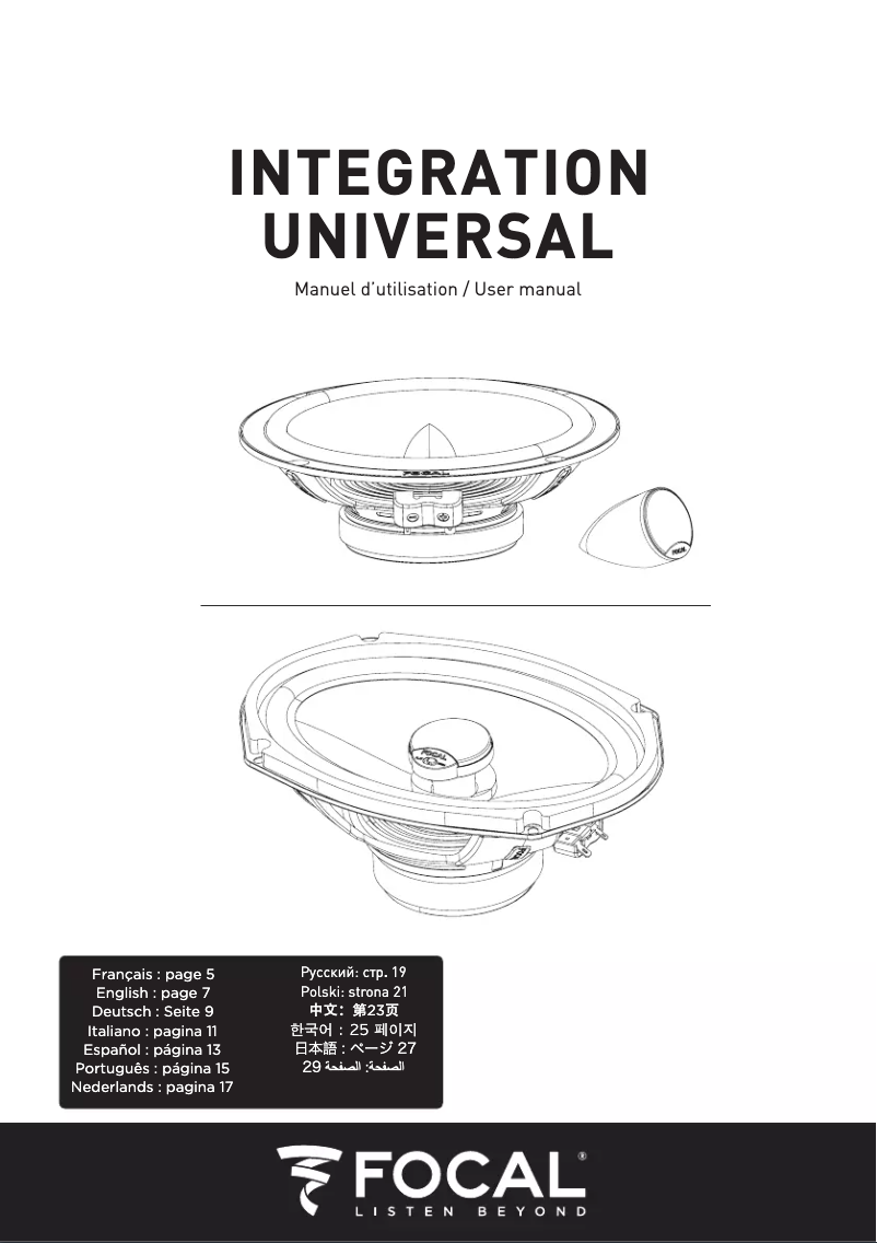 Página 1 del manual Manual de usuario Focal TWI1.5