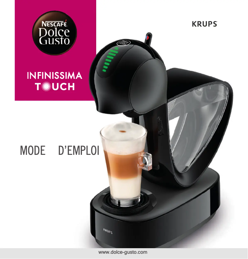 Page 1 de la notice Manuel utilisateur Krups Nescafé Dolce Gusto Infinissima Touch