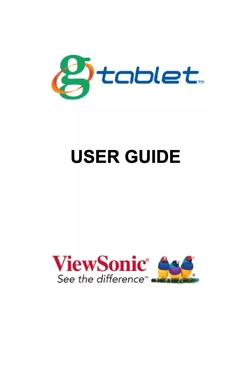 Page 1 de la notice Manuel utilisateur Viewsonic gTablet UPC300-2.2