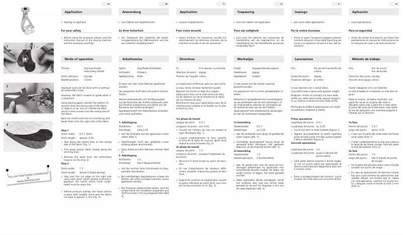 Page n°1 - Manuel utilisateur Bernina 23