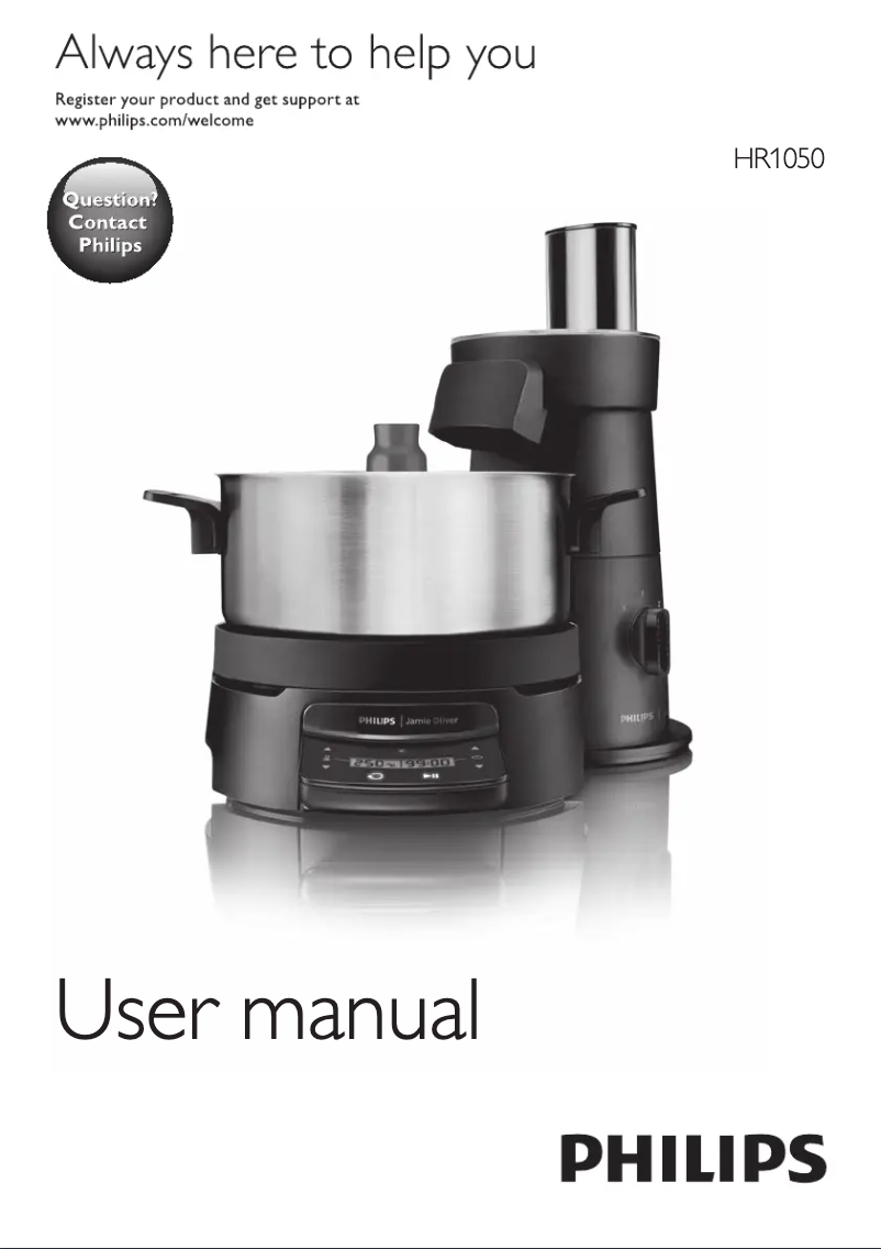 Imagen de la primera página del manual del dispositivo Jamie Oliver HomeCooker HR1050